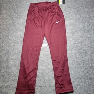 Nike Women Pants Small Maroon Red CN9523 Training Pockets Swoosh Logo Pull On
